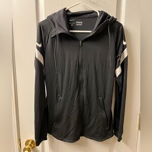 Nike Women's Black Jacket with White Accents